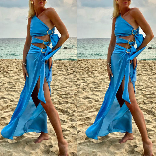 Womens Fashionable And Sexy Strapless Sleeveless Dress