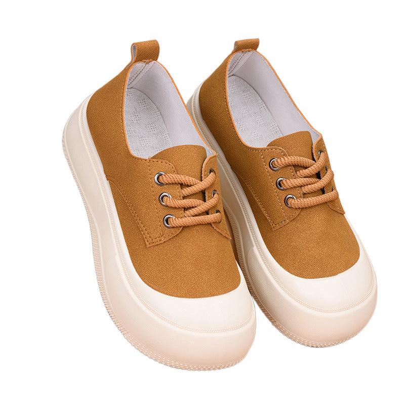 Height Increasing 4CM Platform Shoes Women's Casual Platform Round Toe Loafers
