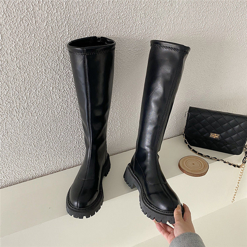 New Fashion Round Toe Square Heel Over The Knee Long Boots