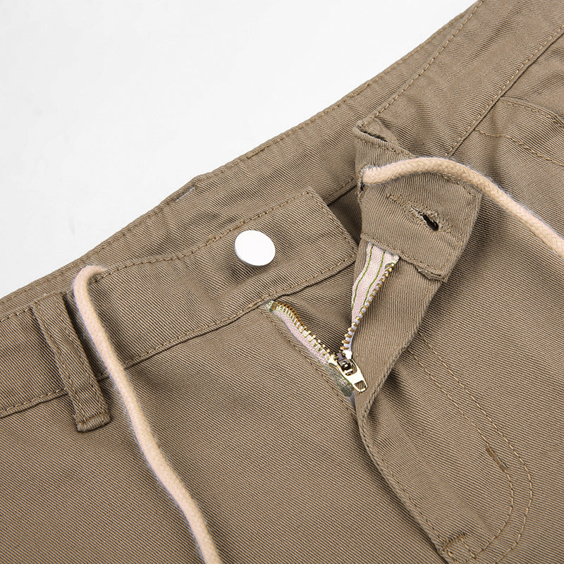 Waste Soil Pocket Stitching Cement Color Tooling Jeans