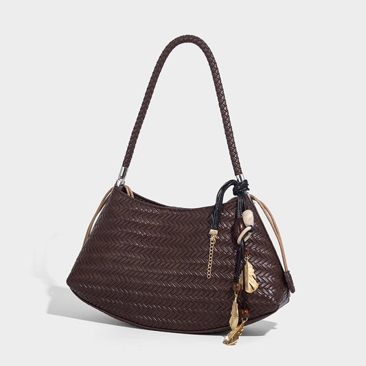 Knitted Underarm Bag Commuter Versatile Shoulder Handbag