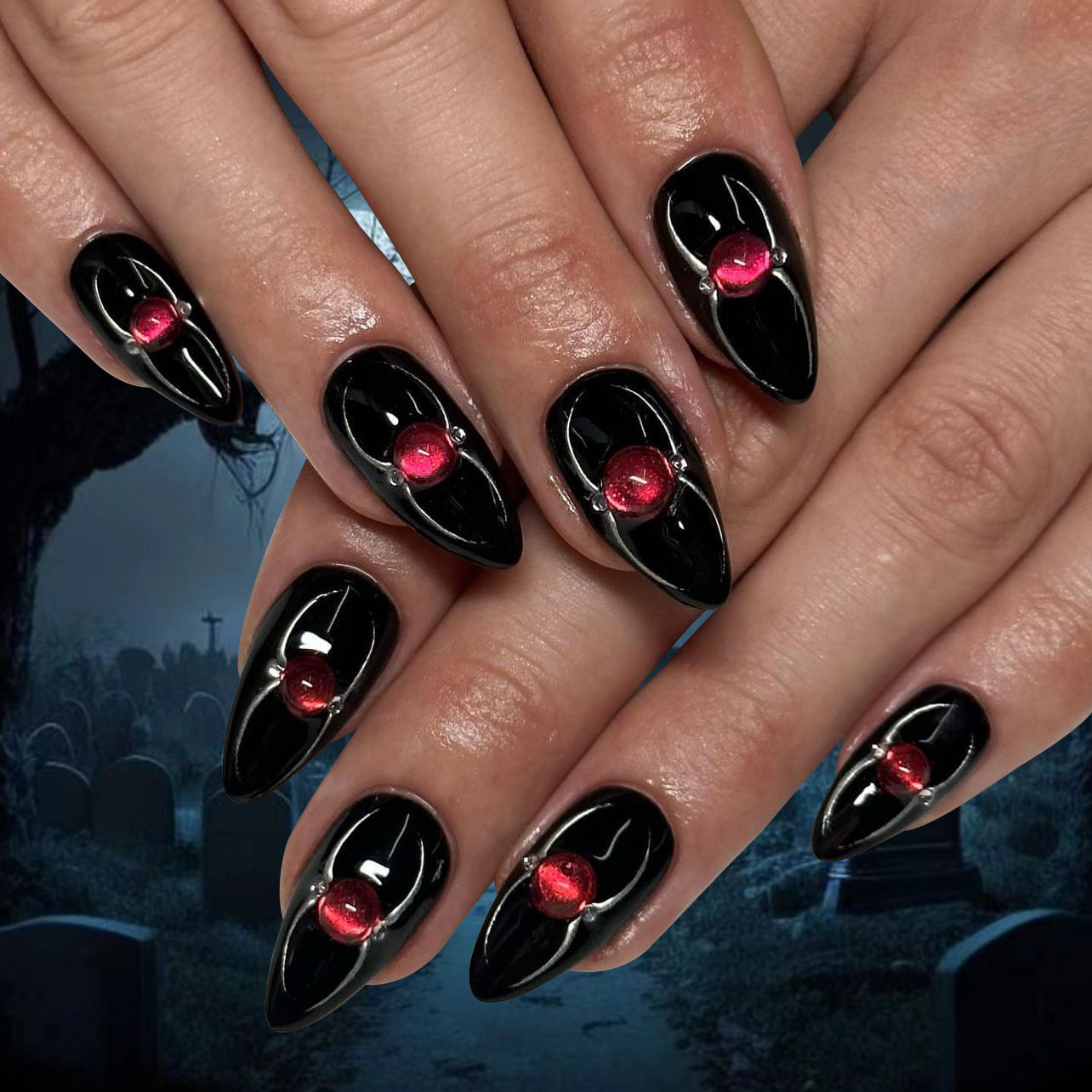 Halloween Wear 3D Stereo Nail Shaped Piece