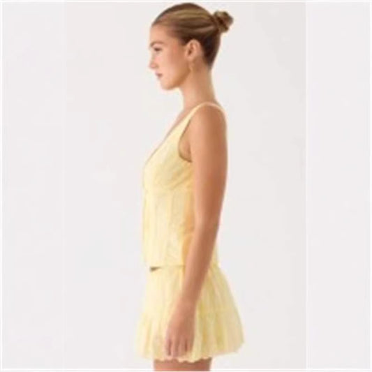 Women's Cotton Vest Short Crafted Set