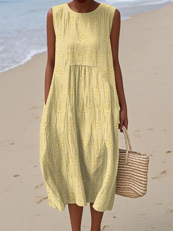 Sleeveless Casual Printed Elegant Dress