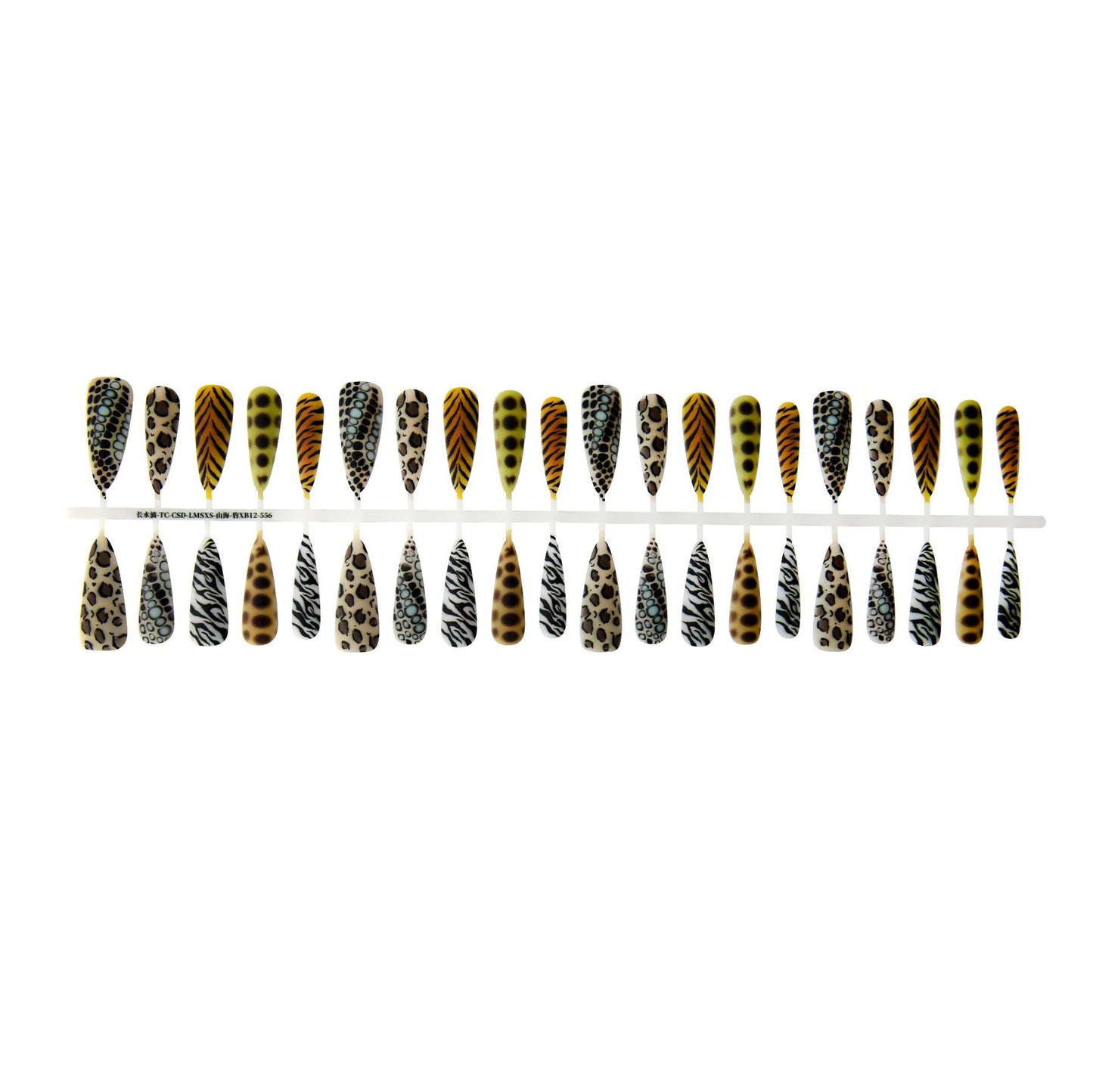 Background Semi-finished Products Prefabricated Nail Tip European And American Wave Mark French Leopard Print