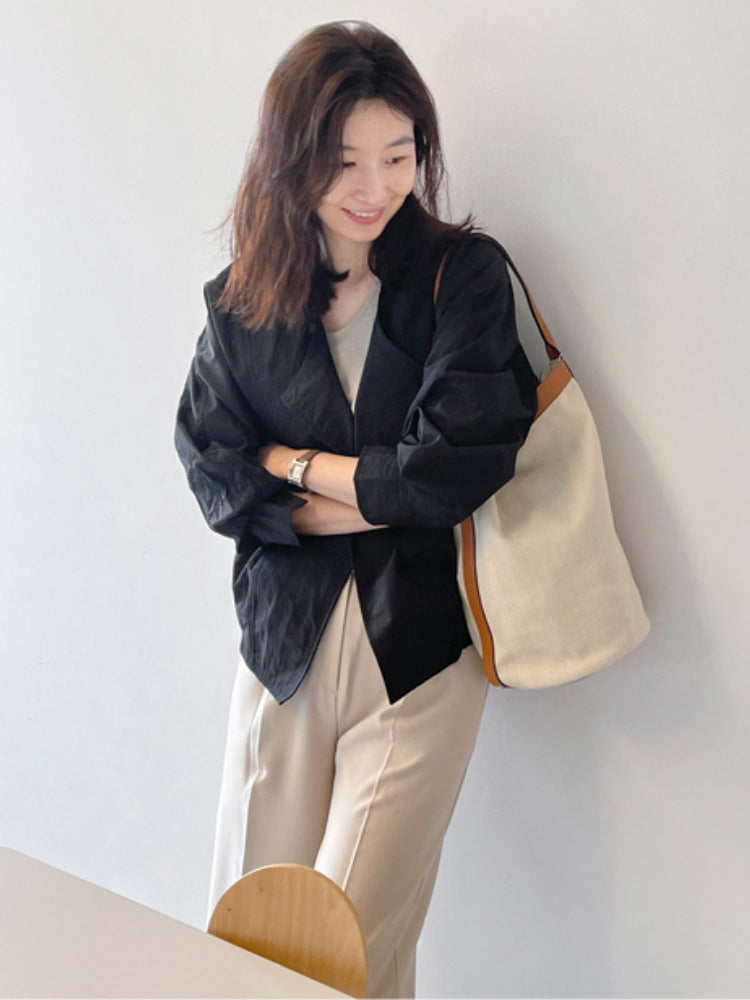 Loose Crew Neck Sun Protection Top Air Conditioning Cardigan