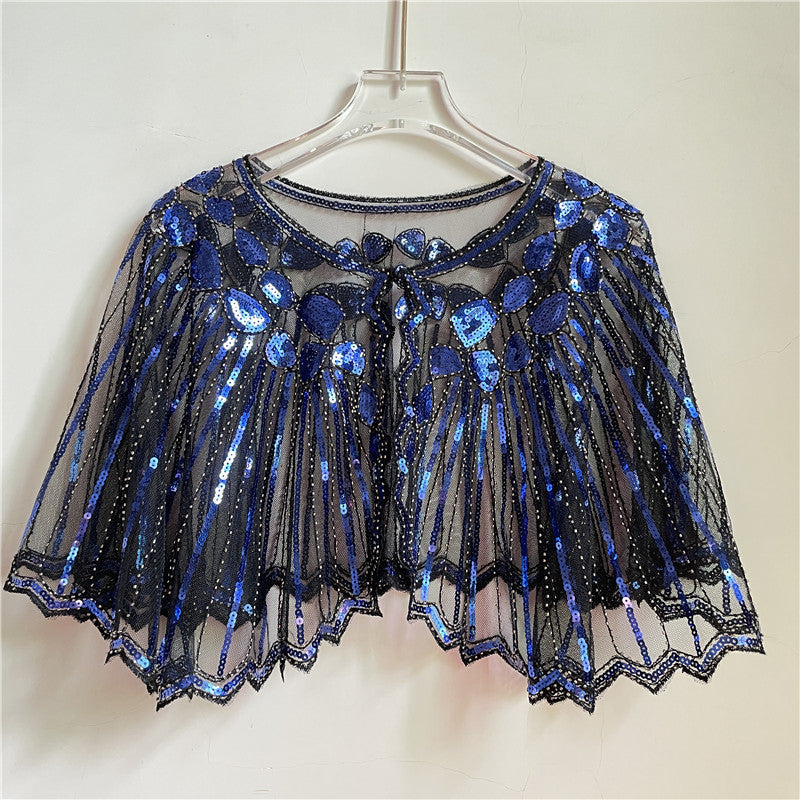Shawl Outer Match Short And Thin Sequined Dress