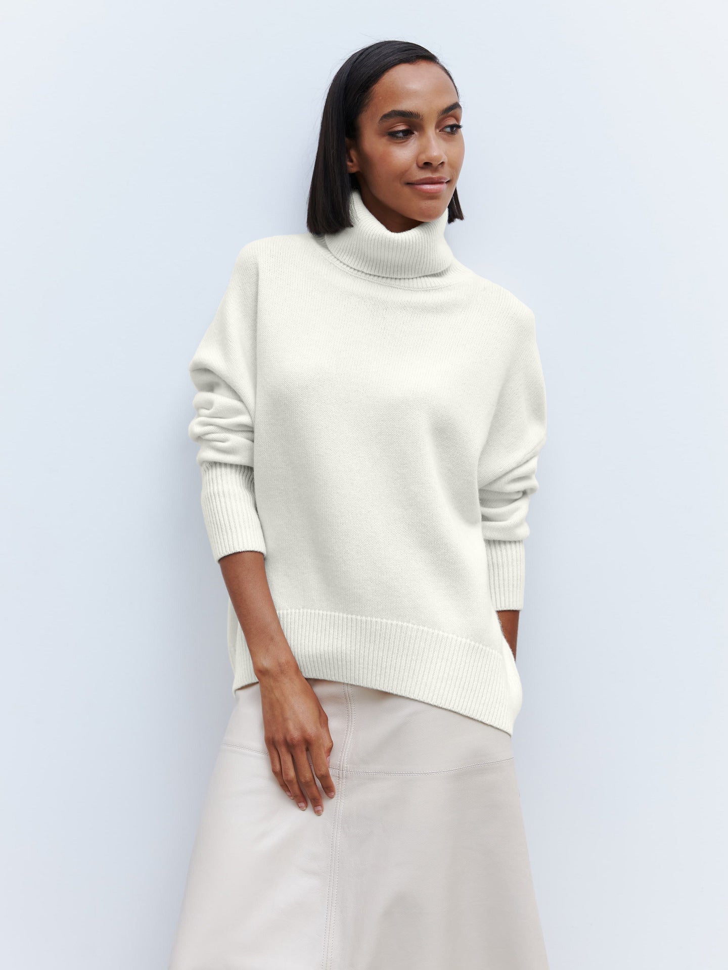 Women's Loose High Collar Autumn And Winter Anti-Pilling Sweater