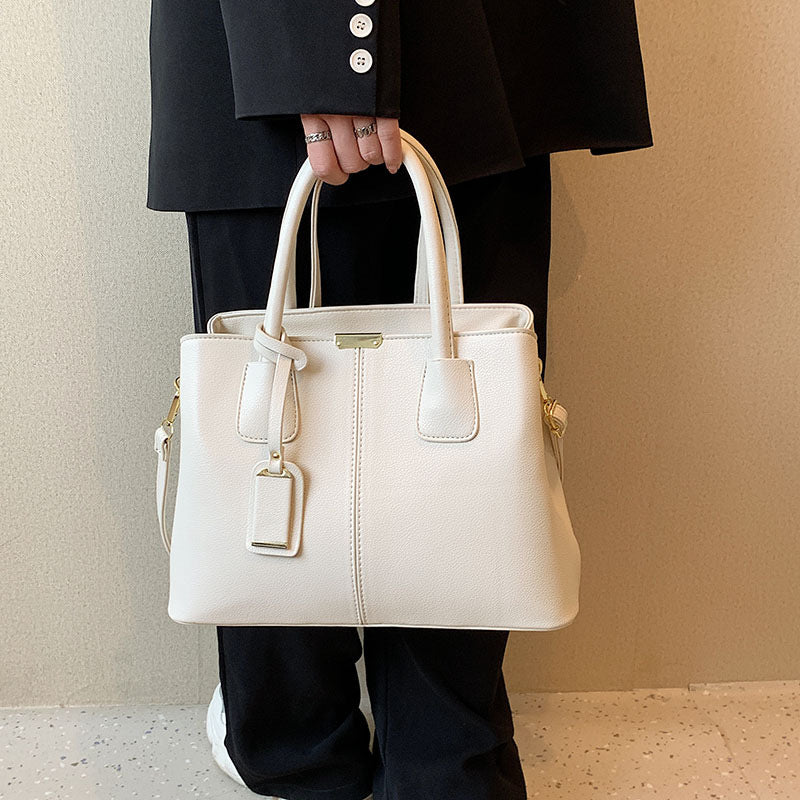 Stor håndholdt pendler-skuldertaske/crossbody-taske med stor kapacitet