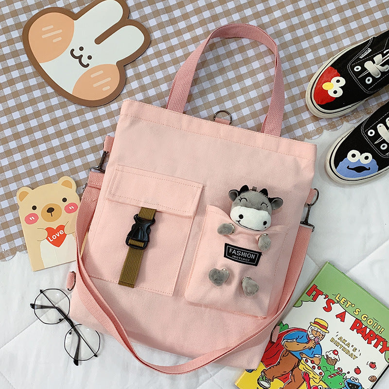 Trendy Cool Girl Student Cute Bear Cartoon Bag