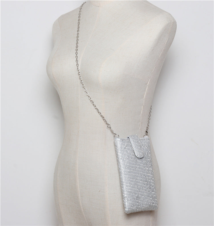 Diamond-studded Mobile Phone Bag Diagonal Small Bag Coin Purse