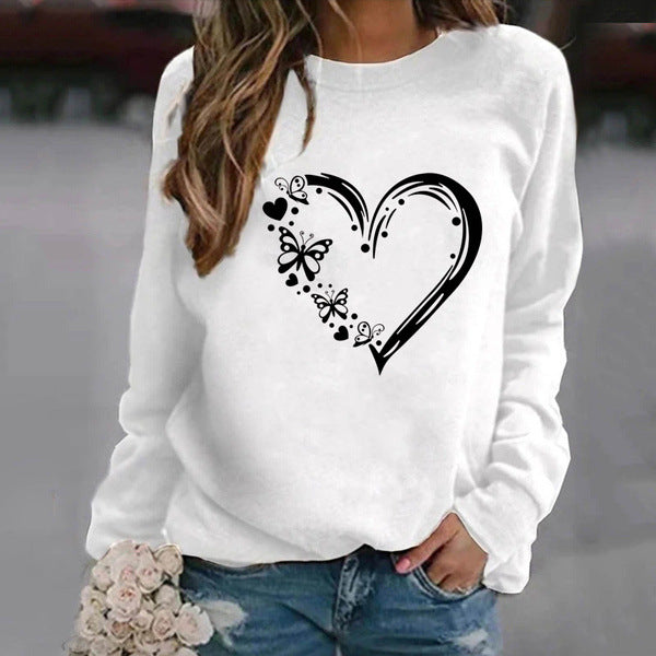 Kvinders Afslappede Løse Sweatshirt