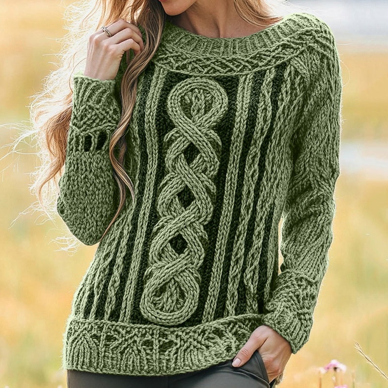 Digital-Print Crewneck Sweater Knitwear  3D