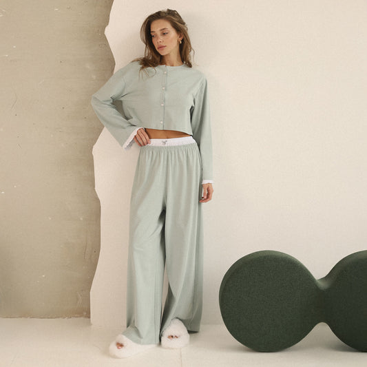 Long Sleeve And Pants Pajama Set Loungewear