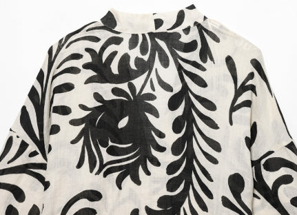 Kimono-jakke og -bukser med print til kvinder