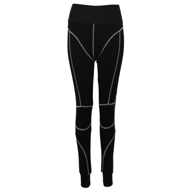 European And American Personality Line Hip-lifting Casual Pants Women