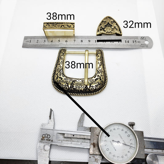 Retro Europe And America Ethnic Style Black Pattern Metal Belt Buckle