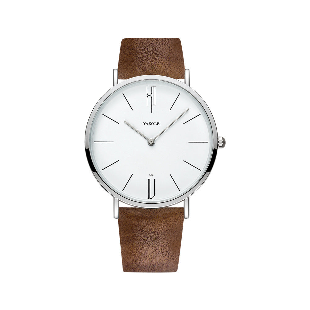 Simple men's waterproof quartz watch