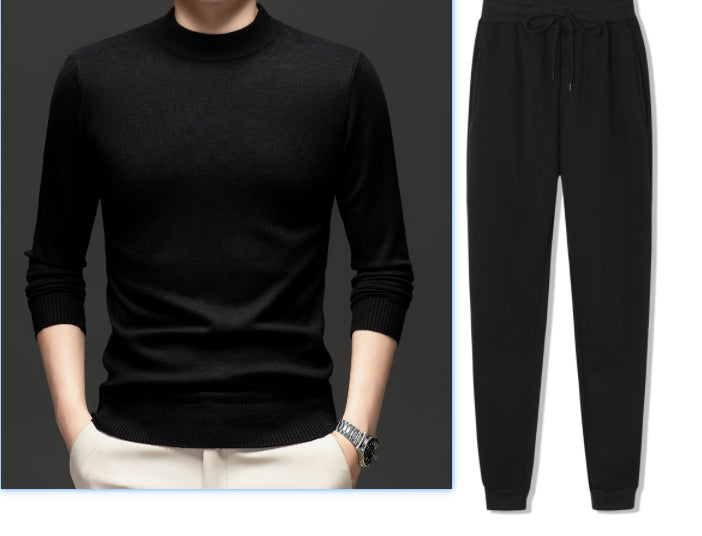 Thick Warm Sweater Half Turtleneck Simple All-matching Base