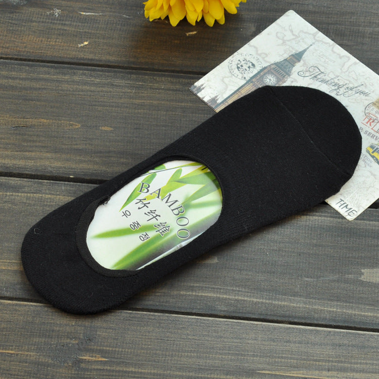 Silicone Non Slip Shallow Mouth Men's Boat Socks