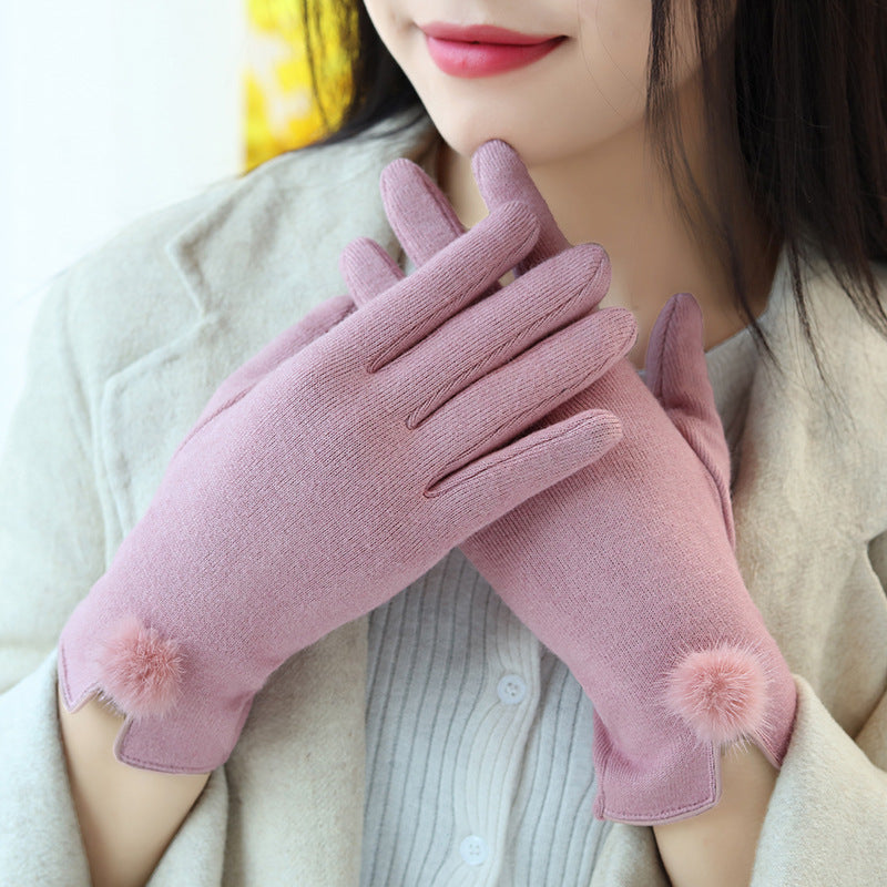 Women's Plush Closed Riding Outdoor Gloves