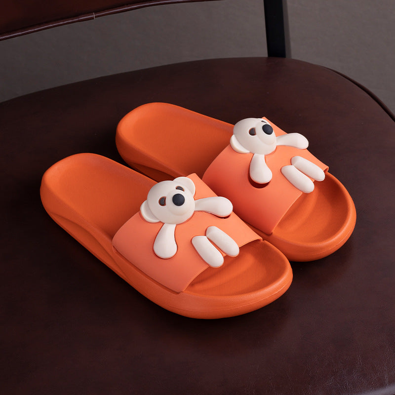 Cartoon Bear Sandals And Slippers Girl Heart Student Couple Sandals Male