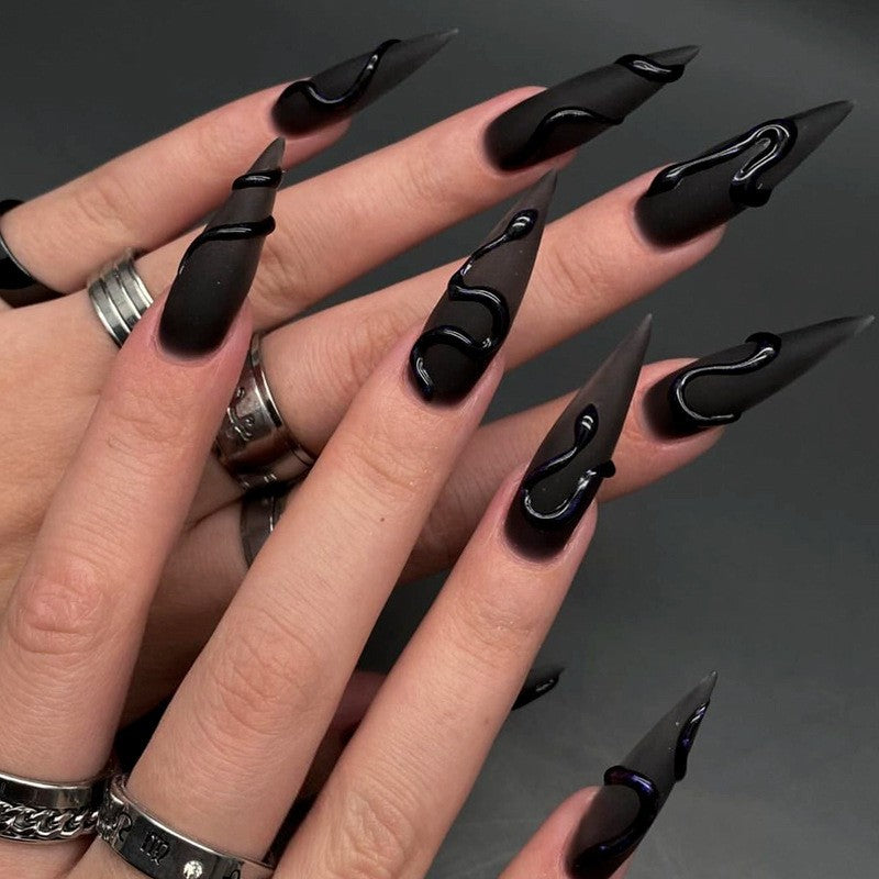 Wear Nail Tip Electroplating Removable Fake Nail Patch Finished Product