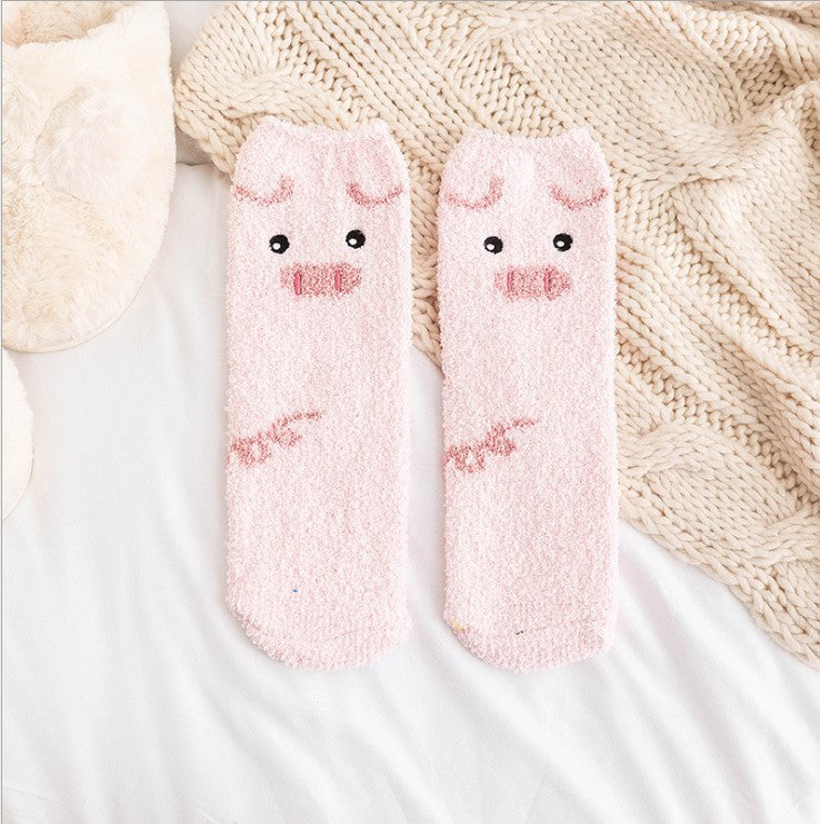 Cute Cartoon Animal Thickened Warm Women's Socks