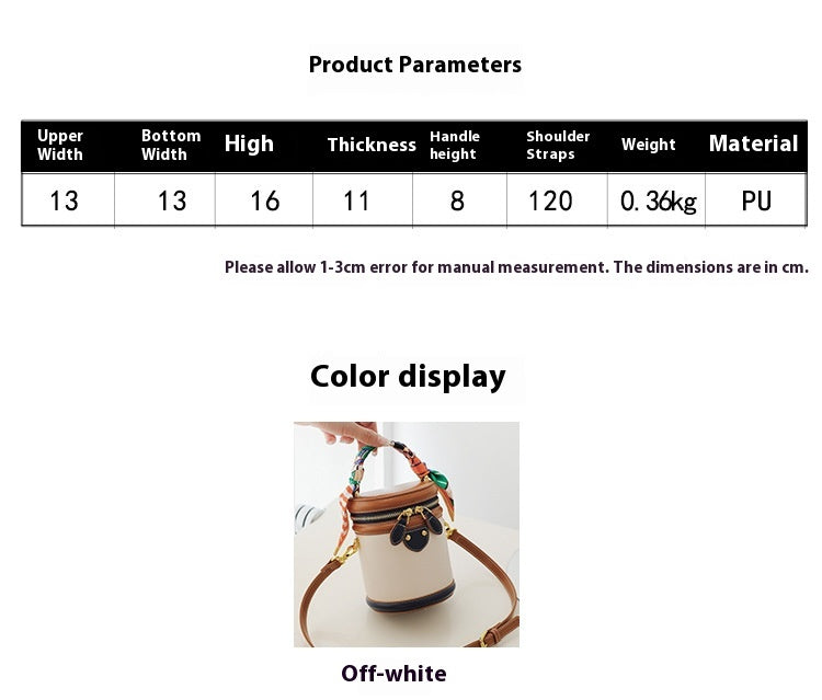Special-interest Design Cylinder Portable Messenger Bag
