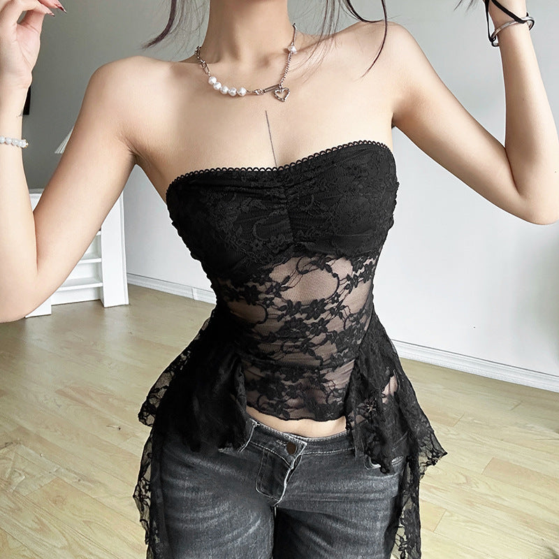 Womens Mesh Personalized Sheer Fashion-Forward Top