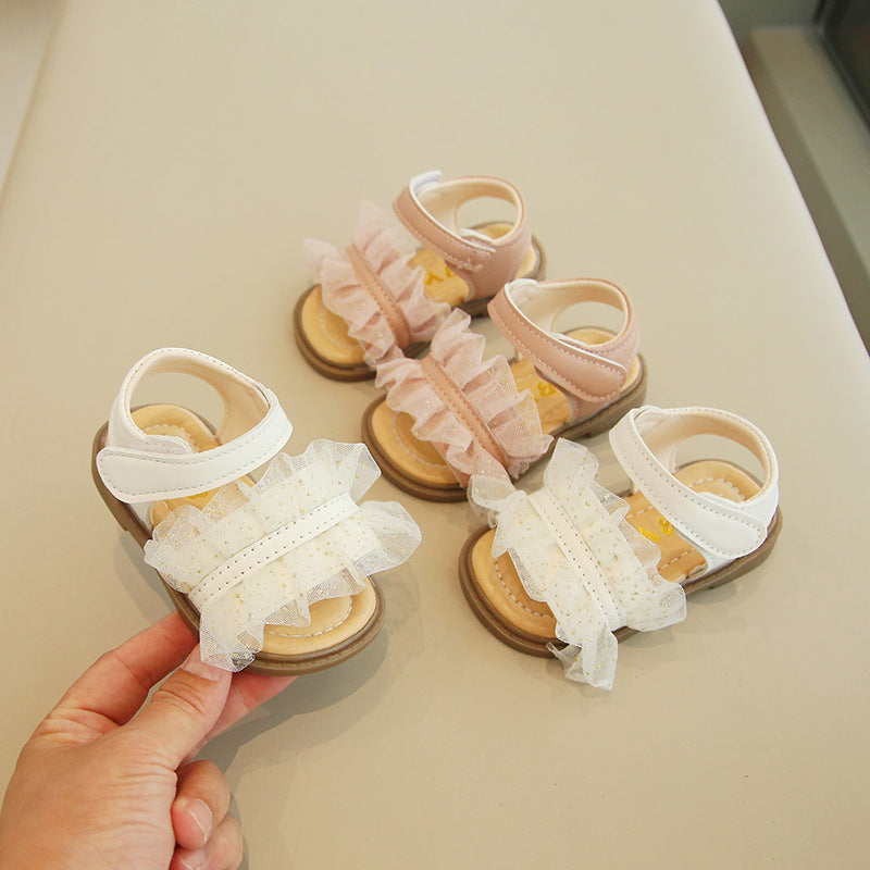 Girls Baby's Shoes Soft Bottom Open Toe Non-slip Toddler