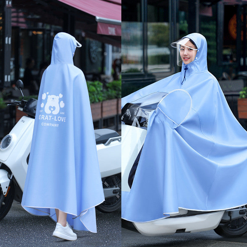 Women's Long Thick Fashion Single Raincoat
