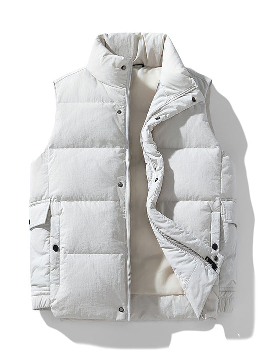 Vest Thickened Warm Down Vest Shopping Mall Couple Stand Collar