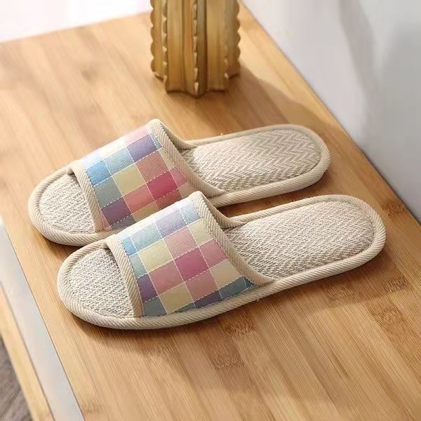 Linen Slippers Women's Home Indoor Home