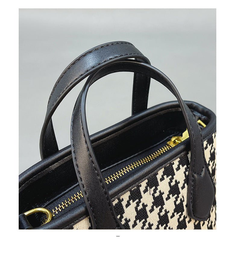 Mode Houndstooth Enkeltskuldertaske