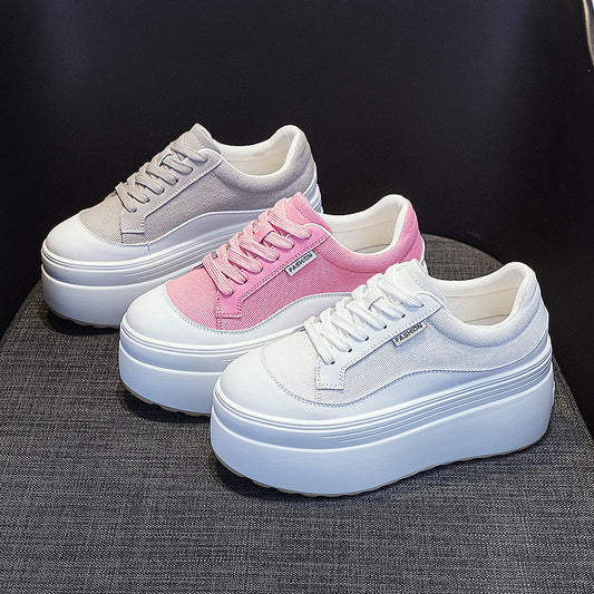 All-match Fashion Thick Bottom 8cm Trendy Ins Simple Shoes Women