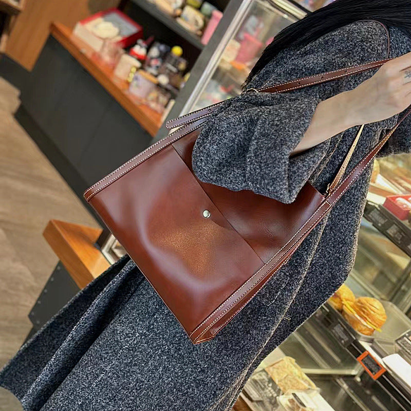 Commuter's All-matching Leather Large Capacity Women's Tote