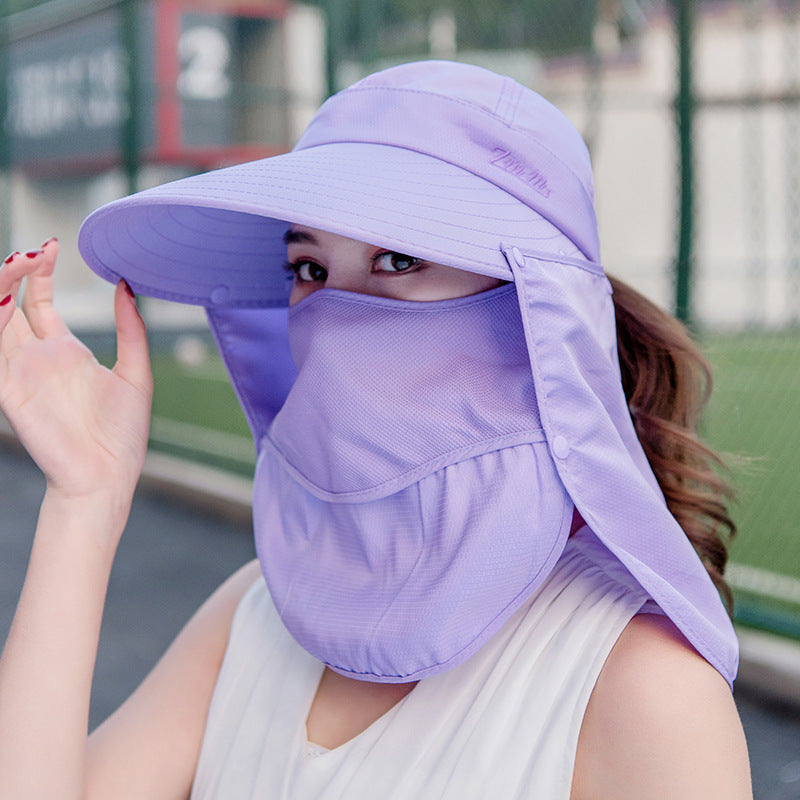 Full sunscreen folding sun hat
