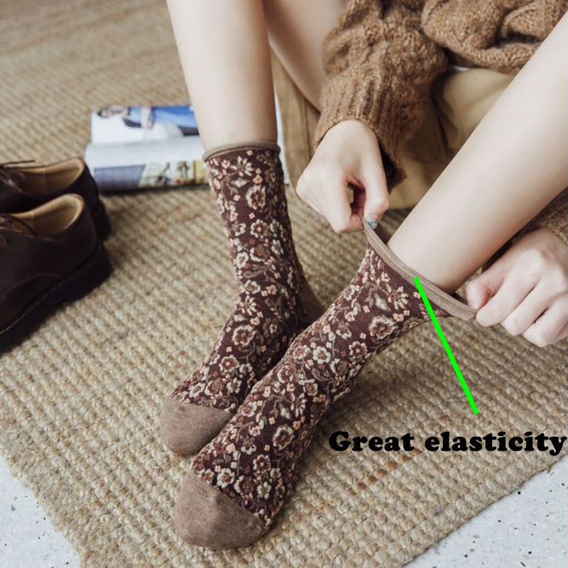 Hemming loose jacquard pile socks