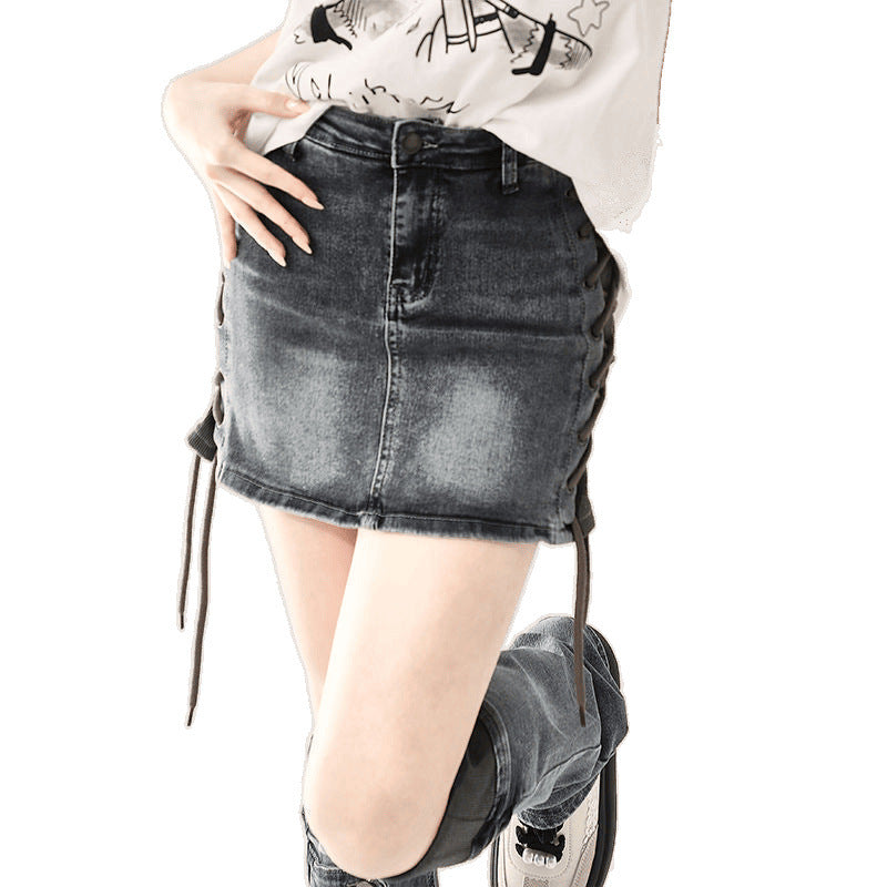 American Retro Hot Girl Denim Skirt For Women
