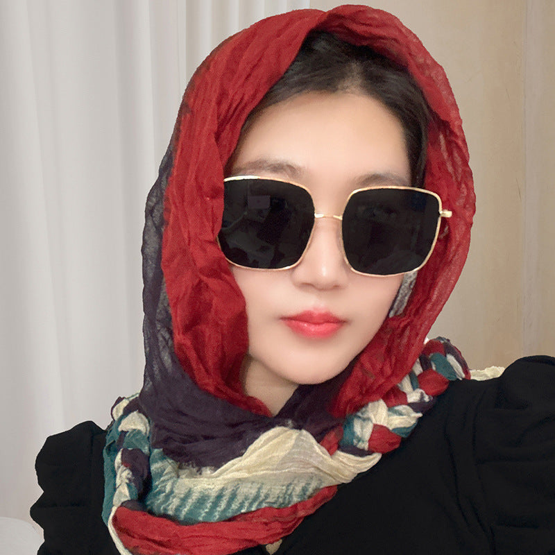 Hand-woven Hair Braid Scarf Girls Fashion Thin Scarf