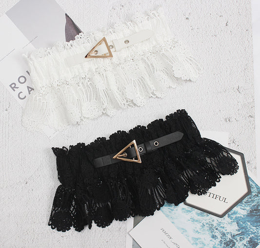 Lace Lace-up Waist Belt Waistband Women's Wide Band Skirt Lining