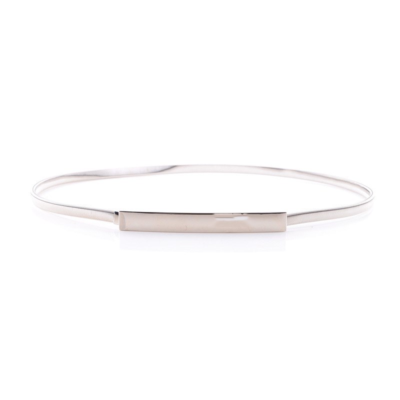 Metal ladies all-match spring elastic thin belt