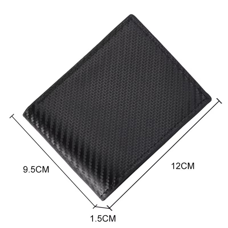 Black Large Capacity Wallet with Multiple Card Slots Simple Wallet Two Fold Men'S Wallet Thin Male Credit Card Holder