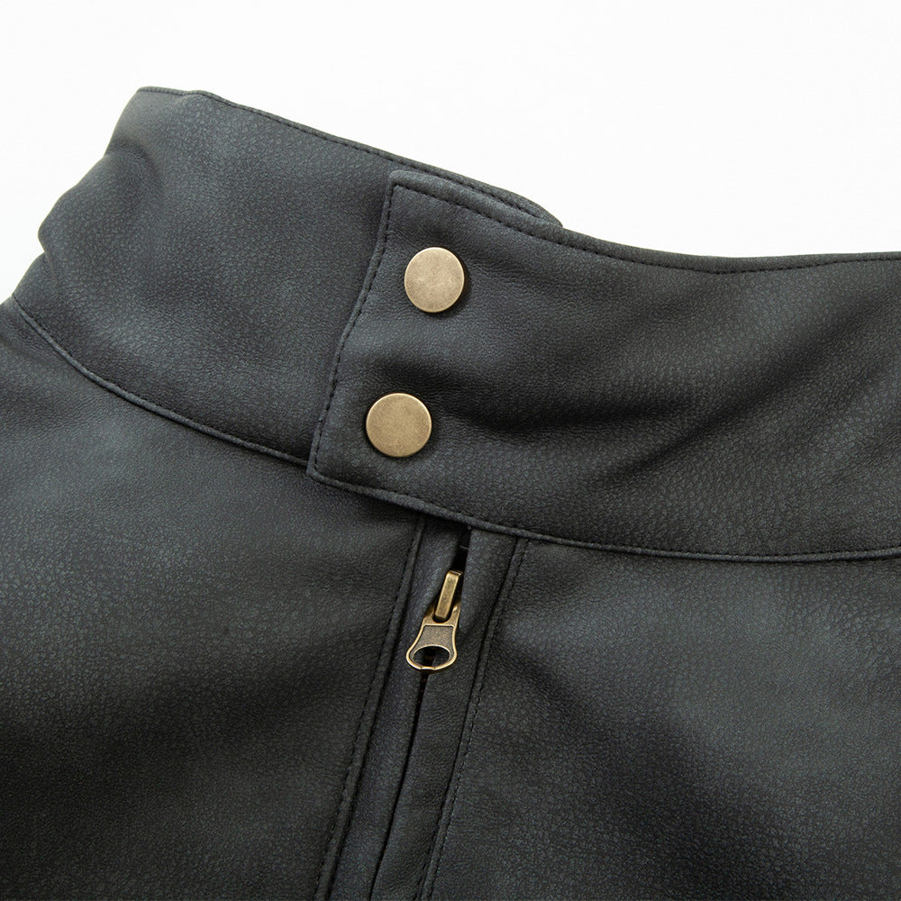 Biker's Leather Jacket Men's Punk