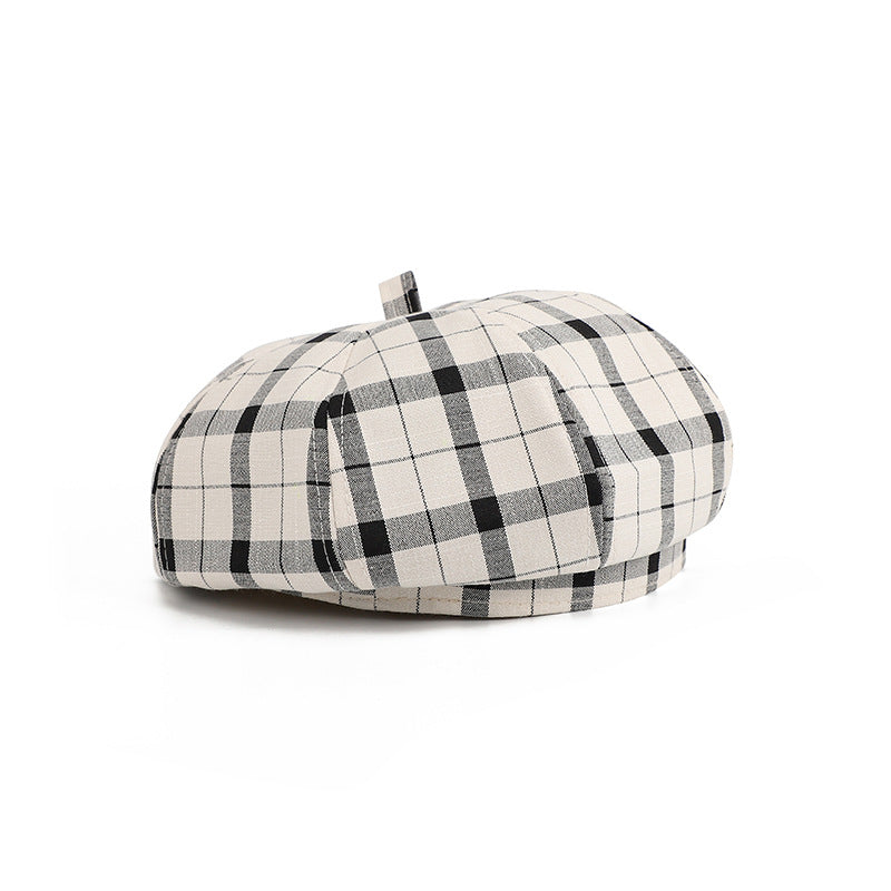 Vintage Plaid Pumpkin Hat Lady