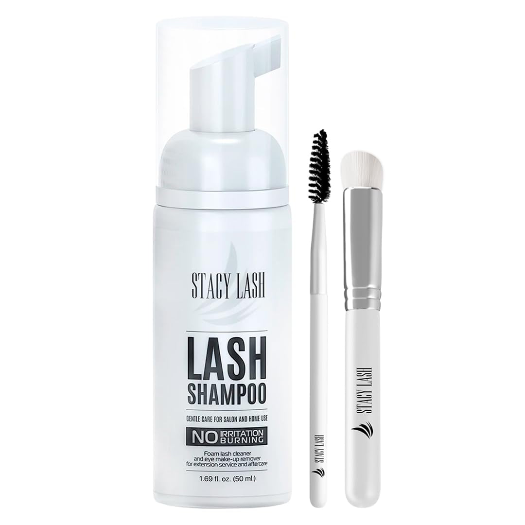 Lash Shampoo 100Ml+ Eyelash Growth Serum by / /Cleaning Kit of Eye Makeup Remover (Cleanser) + Brush & Eyelash Serum for Eyelash Growth and Thickness