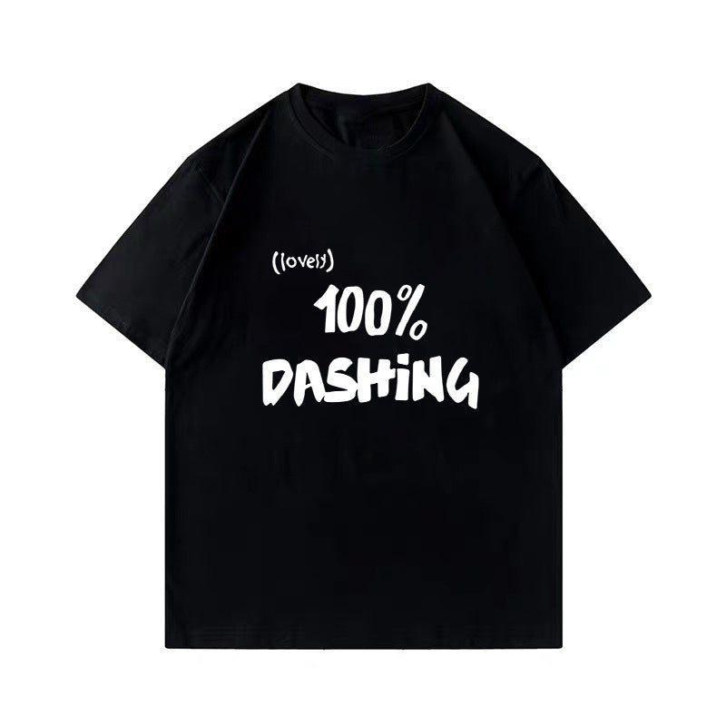 Womens Short-sleeve Top With Letter Print