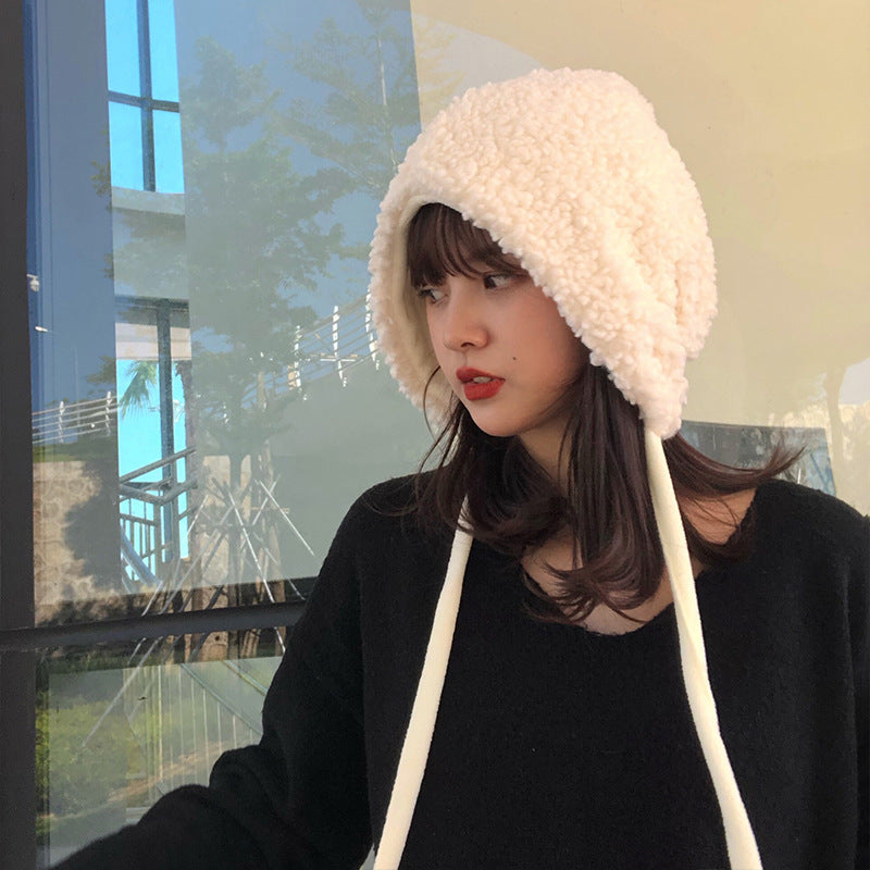 Women's Fashion Lace Up Plush Ear Guards