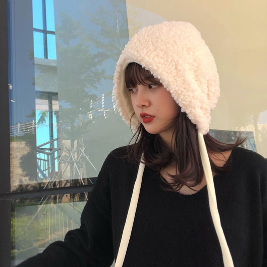 Women's Fashion Lace Up Plush Ear Guards